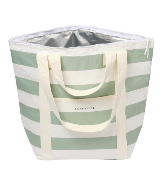 Sunnylife Soğutucu Tote Çanta // La Palma Sage Stripe