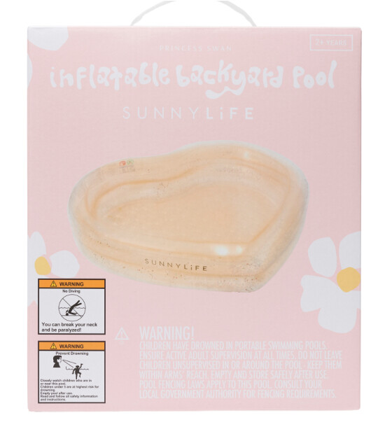 Sunnylife Şişme Bahçe Havuzu // Princess Swan Gold