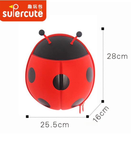 Supercute Çocuk Sırt Çantası // Ladybug (Kırmızı)