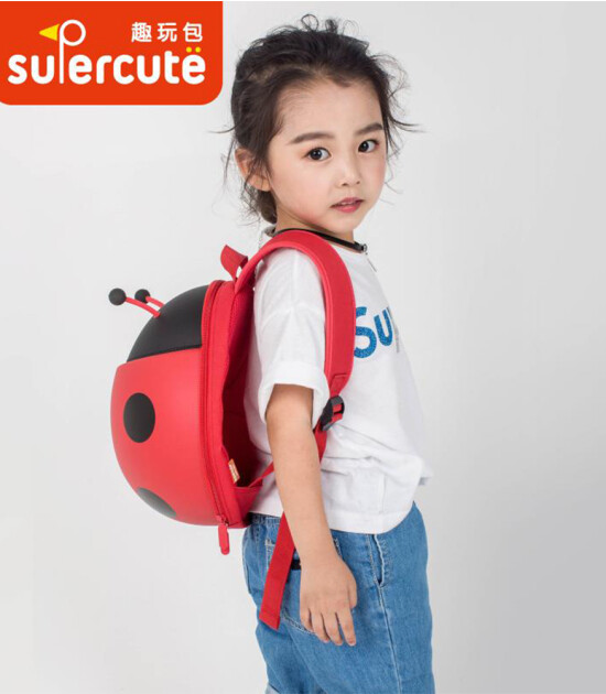 Supercute Çocuk Sırt Çantası // Ladybug (Kırmızı)