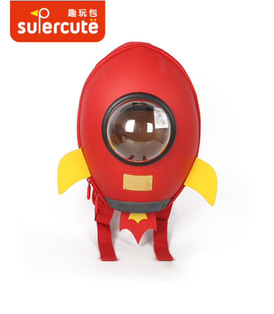Supercute Çocuk Sırt Çantası // Rocket (Kırmızı)