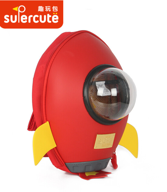 Supercute Çocuk Sırt Çantası // Rocket (Kırmızı)