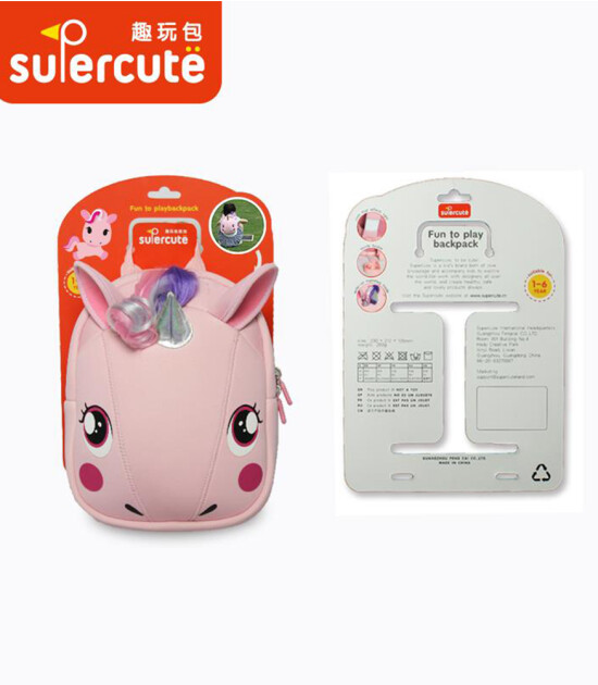 Supercute Çocuk Sırt Çantası // Unicorn (Pembe)