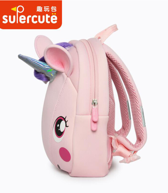 Supercute Çocuk Sırt Çantası // Unicorn (Pembe)