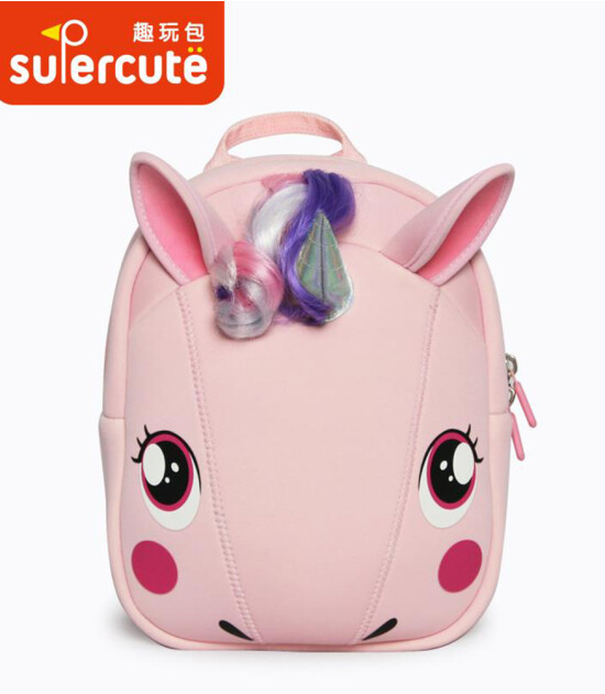 Supercute Çocuk Sırt Çantası // Unicorn (Pembe)