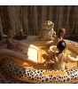 Swim Essentials Fıskiyeli & Kaydıraklı Şişme Oyun Havuzu (210 cm) // Beige Leopard