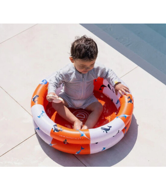 Swim Essentials Bebek Şişme Oyun & Yüzme Havuzu (60 cm) // Red White Whale