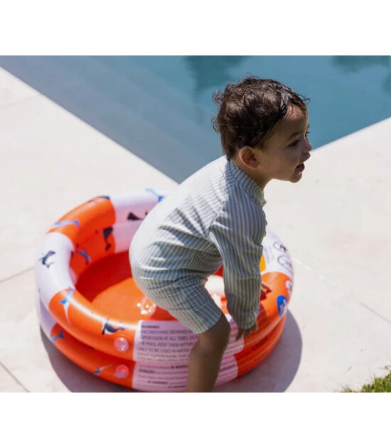 Swim Essentials Bebek Şişme Oyun & Yüzme Havuzu (60 cm) // Red White Whale
