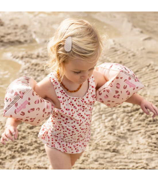 Swim Essentials Şişme Y&uuml;zme Kolluğu // Old Pink Leopard - (0-2 Yaş)