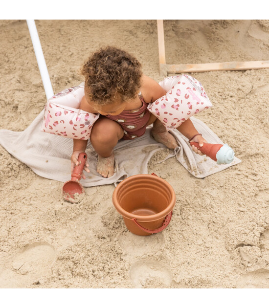 Swim Essentials Şişme Y&uuml;zme Kolluğu // Old Pink Leopard - (0-2 Yaş)