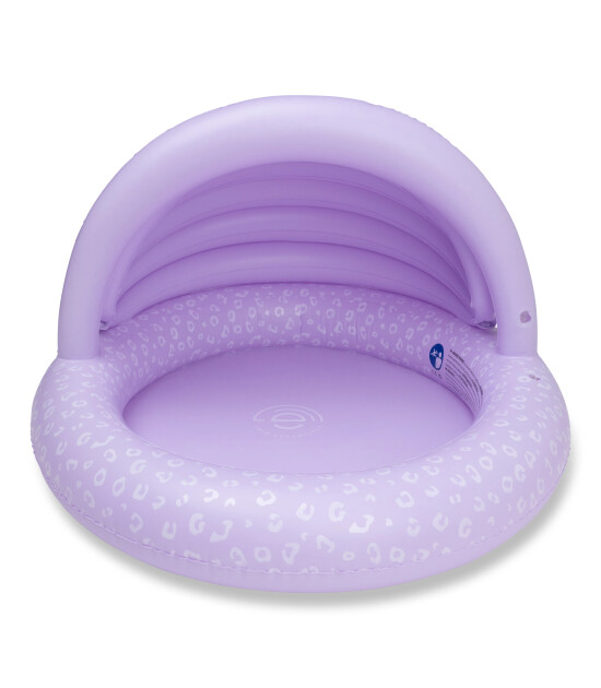 Swim Essentials Gölgelikli Şişme Oyun & Yüzme Havuzu (100 cm) // Lila Leopard