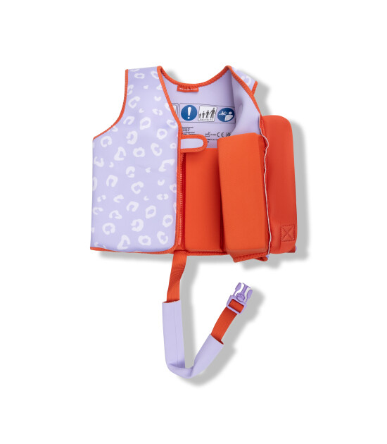 Swim Essentials Lila Leopard Köpük Dolgulu Yüzme Yeleği 3-6 Yaş