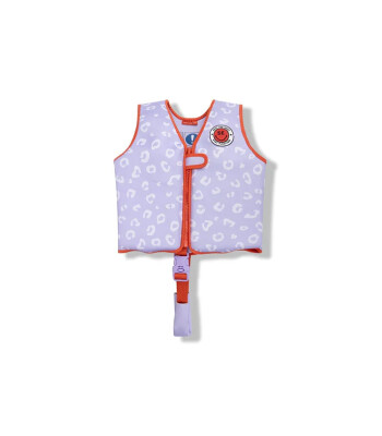 Swim Essentials K&ouml;p&uuml;k Dolgulu Y&uuml;zme Yeleği // Lila Leopard - (3-6 Yaş)