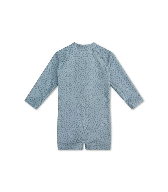 Swim Essentials Uzun Kollu Şortlu Mayo - Green Leopard