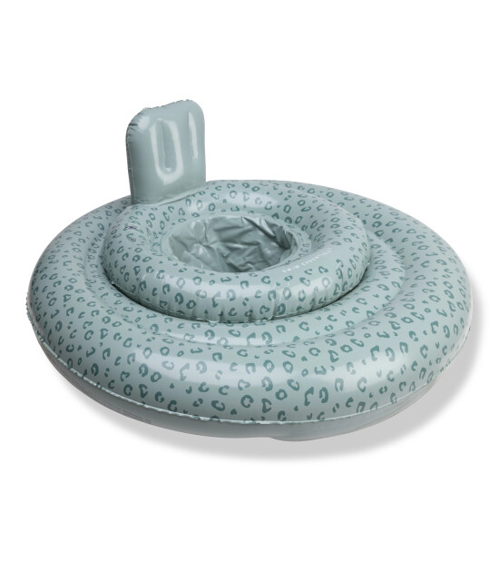 Swim Essentials Bebek Sırt Destekli Yüzme Simidi // Green Leopard