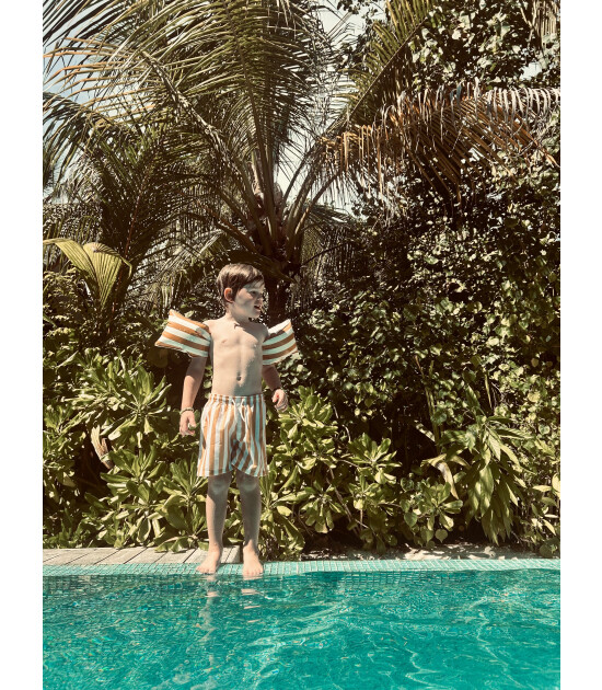 Swim Essentials Şişme Yüzme Kolluğu // Yellow Striped - (2-6 Yaş)