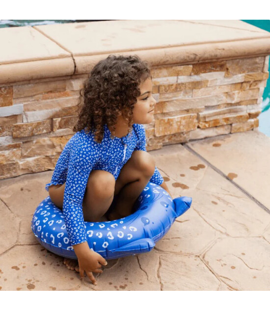 Swim Essentials Yüzme Simidi (55 cm) // Blue Leopard Animal