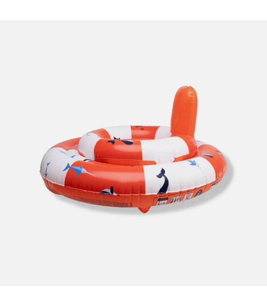 Swim Essentials Bebek Sırt Destekli Yüzme Simidi // Red White Whale