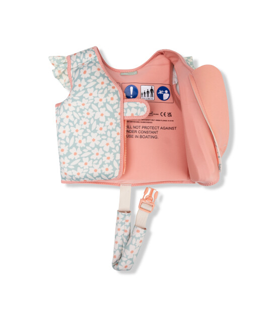 Swim Essentials K&ouml;p&uuml;k Dolgulu Y&uuml;zme Yeleği // Green Flowers - (3-6 Yaş)