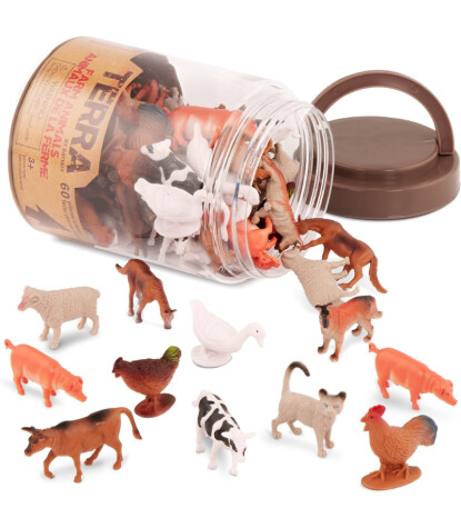 Terra Hayvan Figür Seti - Küçük // Çiftlik (60 Parça)