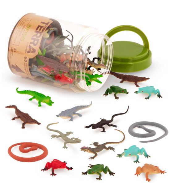 Terra Hayvan Fig&uuml;r Seti - K&uuml;&ccedil;&uuml;k // S&uuml;r&uuml;ngen (60 Par&ccedil;a)