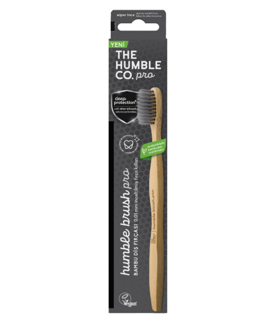 the Humble Co. Yetişkin PRO Soft Diş Fırçası // Gümüş-Gri