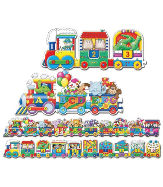 Thelearningjourney 2'li Puzzle ABC 123 Tren