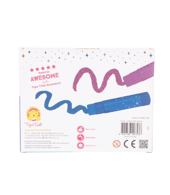 Tiger Tribe Metalik Pastel Boya Kalemi (6 Adet)