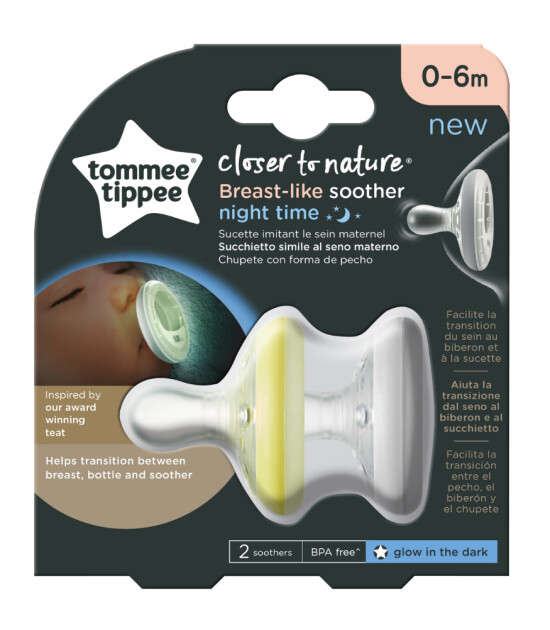 Tommee Tippee Breastlike Gece Emzik 2'li Set (0-6 Ay)
