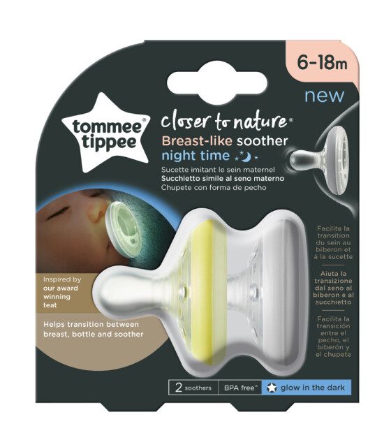 Tommee Tippee Breastlike Gece Emzik 2'li Set (6-18 Ay)