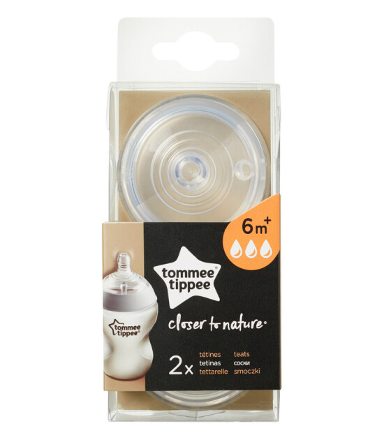 Tommee Tippee Closer to Nature Biberon Emzik (2 Adet) // Hızlı Akış