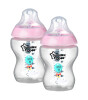 Tommee Tippee Closer to Nature PP Biberon - 2'li Set (260 ml) // Pembe