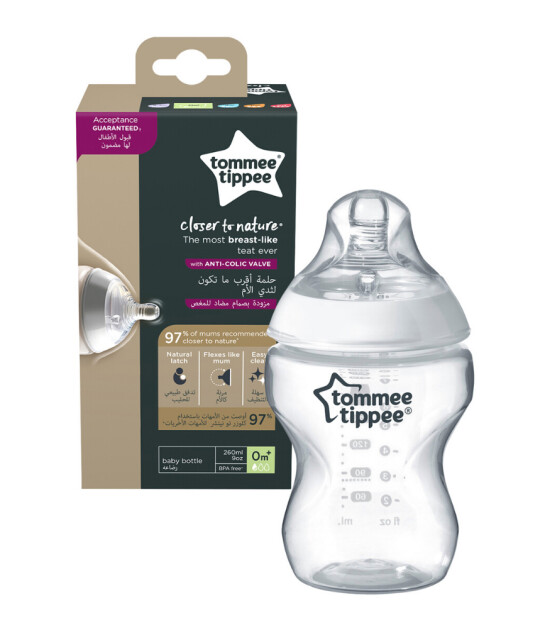 Tommee Tippee Closer to Nature PP Biberon (260 ml) // Beyaz 