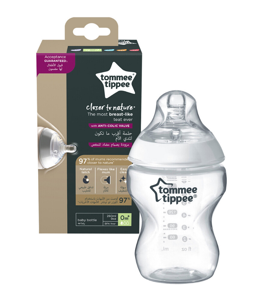 Tommee Tippee Closer to Nature PP Biberon (260 ml) // Beyaz - Keyif Bebesi