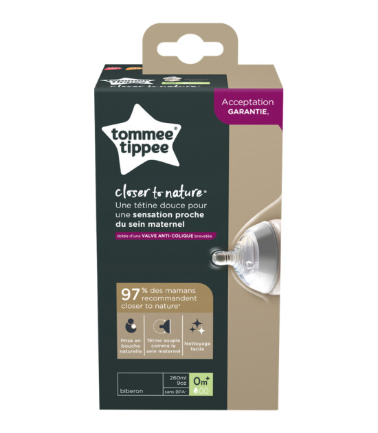 Tommee Tippee Closer to Nature PP Biberon (260 ml) // Beyaz 