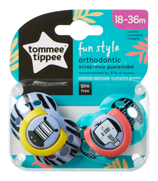 Tommee Tippee Fun Emzik (18-36 Ay) // Zebra-Elephant