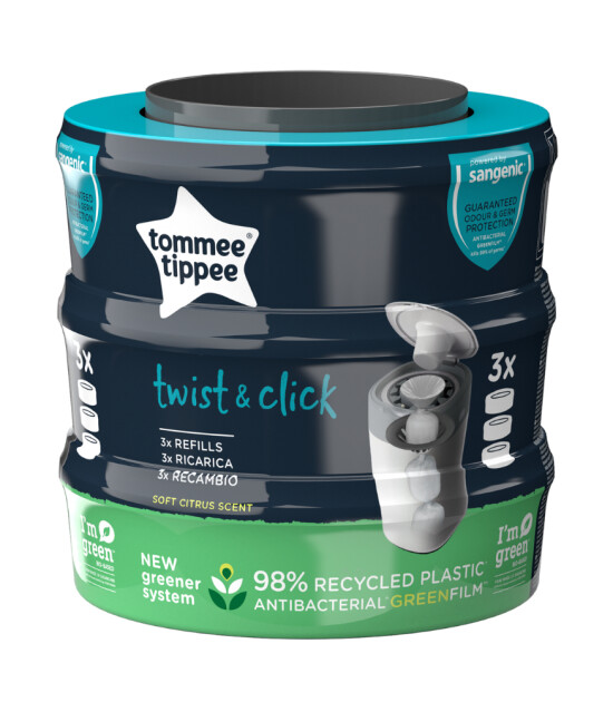 Tommee Tippee Twist & Click Yedek &Ccedil;&ouml;p Poşeti (3 Adet)