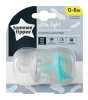Tommee Tippee Ultra Hafif Silikon Emzik 2'li Set (0-6 Ay) // Beyaz - Yeşil