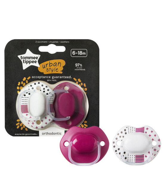 Tommee Tippee Urban Emzik (6-18 Ay) // Pembe - Beyaz