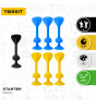Tossit Silikon Dart Başlangıç Seti // Mavi-Sarı
