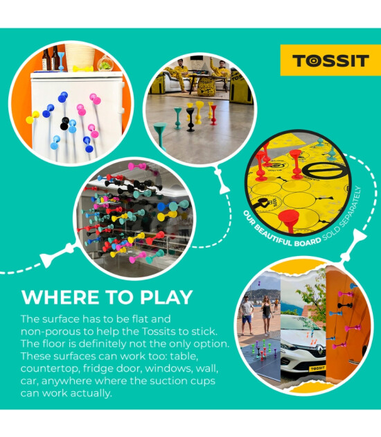 Tossit Silikon Dart Başlangıç Seti // Mavi-Sarı
