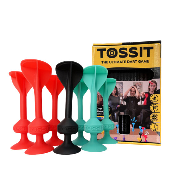 Tossit Silikon Dart Başlangıç Seti // Kırmızı-Camgöbeği