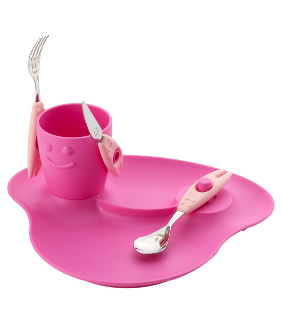 Trebimbi Party &Ccedil;ocuk Beslenme Seti // Pembe