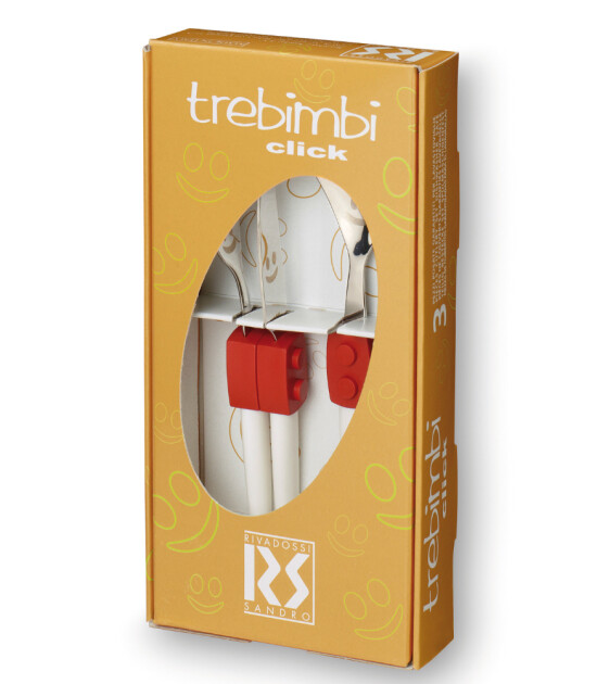 Trebimbi Click Çocuk Çatal Bıçak Seti // Mavi