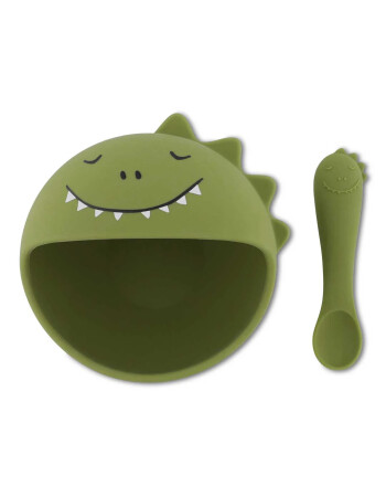Trixie Mr. Dino - Silikon Bebek Yemek Seti