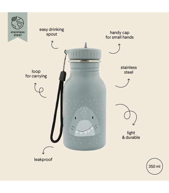 Trixie Paslanmaz Çelik Su Matarası (350 ml) // Mr. Shark