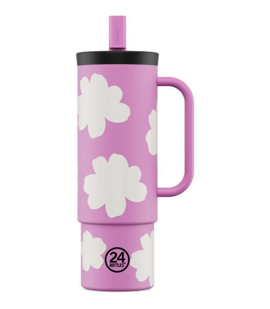 24Bottles Straw Cup Pipetli Paslanmaz Çelik Termos Bardak (800 ml) // Daydreaming Pink