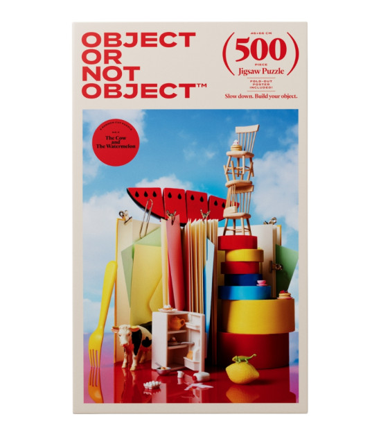 Object Or Not Object Jigsaw Puzzle // The Cow and the Watermelon (500 Parça)
