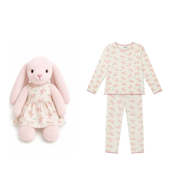 Antebies & Velvet Bunny Pijama Takımı ve Peluş Tavşan Hediye Seti // Unicorn Masalı