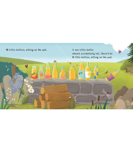 Usborne Publishing Little Board Books: Ten Little Bottles Sitting On the Wall